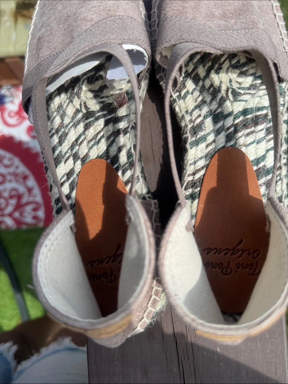 Women’s Taupe Espadrille Slip-On Sandals
